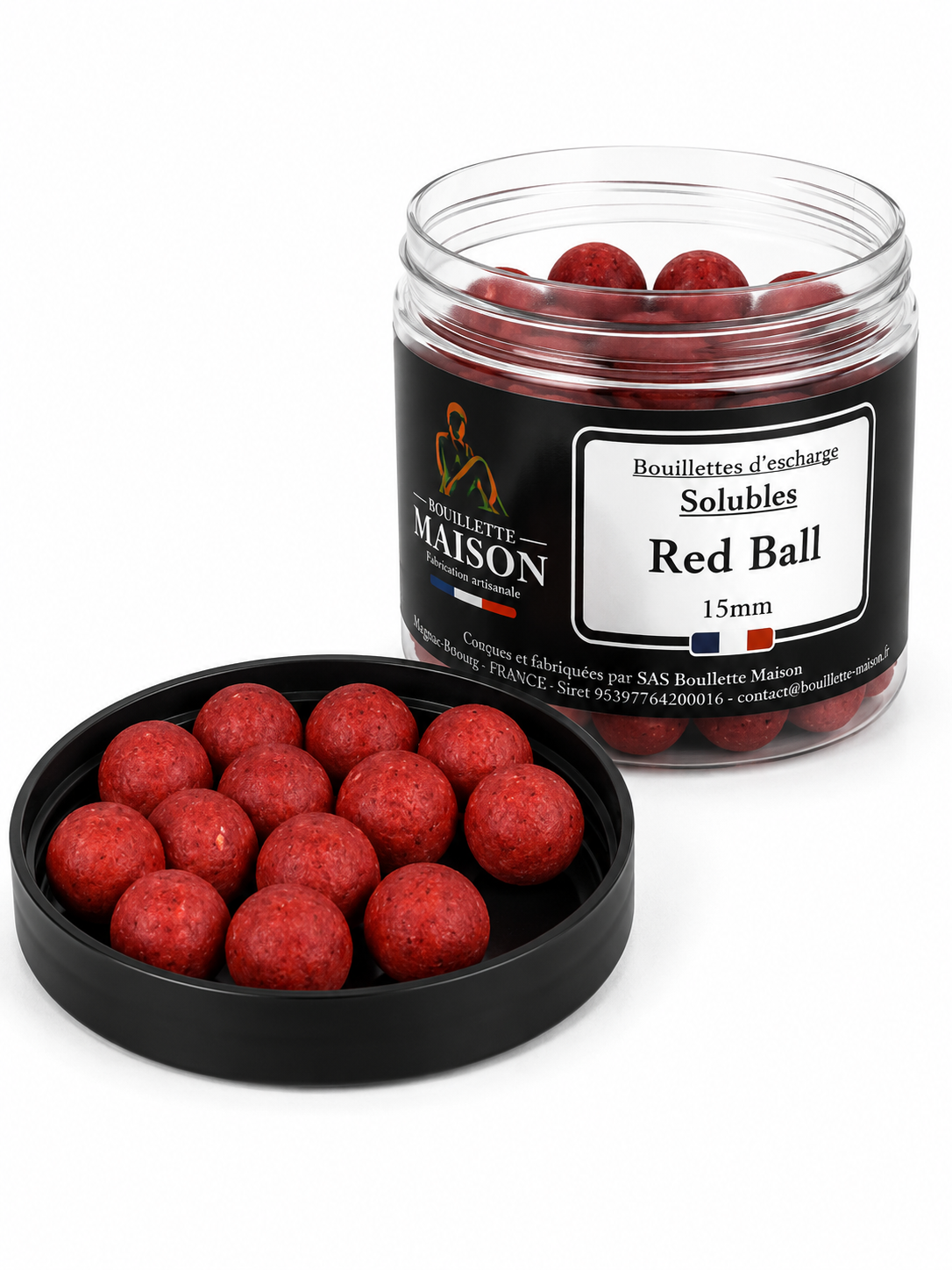 Pot bouillettes d'eschage SOLUBLES 15mm BOUILLETTE MAISON