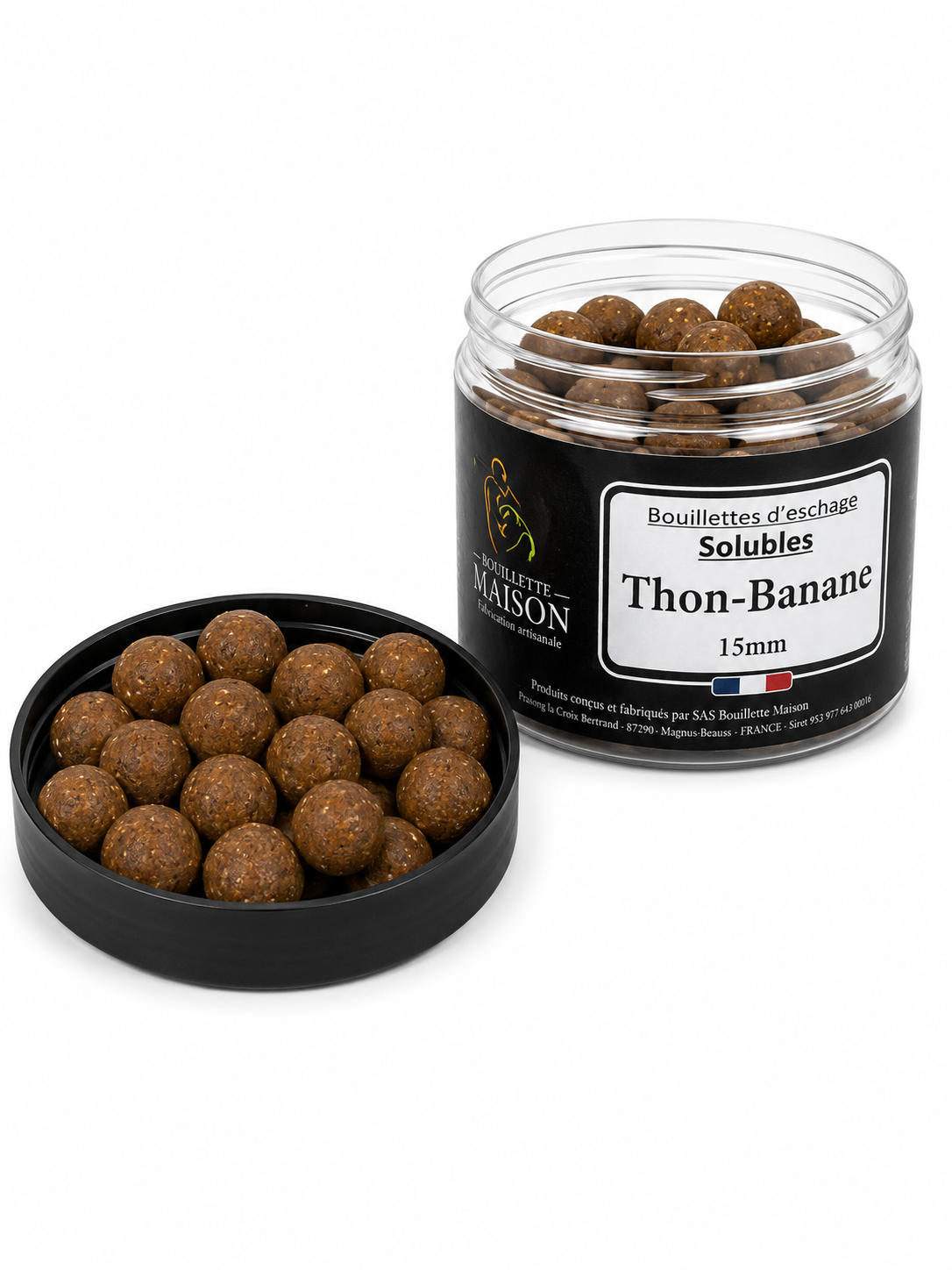 Pot bouillettes d'eschage SOLUBLES 15mm BOUILLETTE MAISON