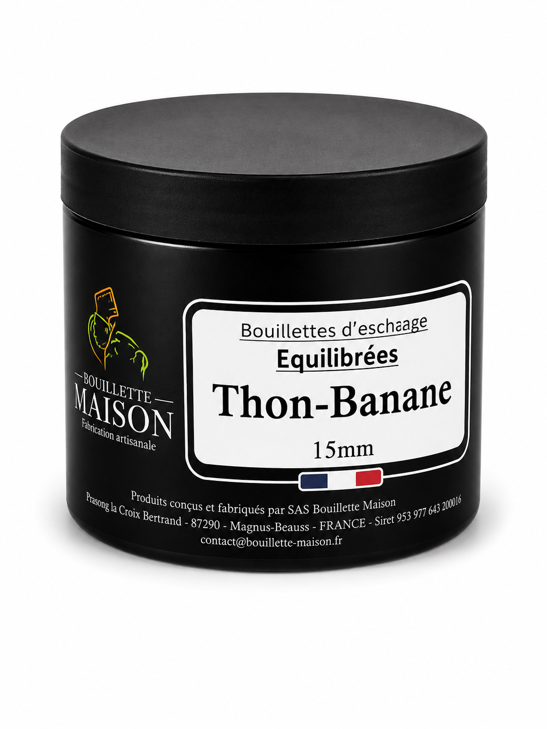 Pot bouillettes d'eschage ENROBÉES 15mm BOUILLETTE MAISON