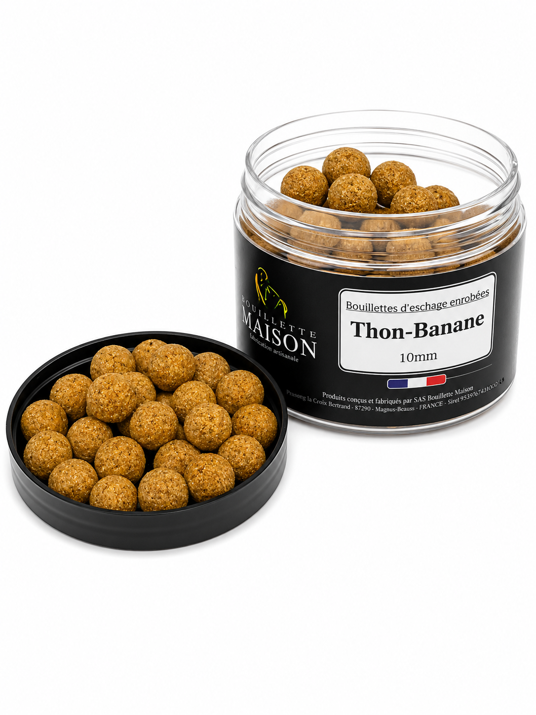 Pot bouillettes d'eschage ENROBÉES 10mm BOUILLETTE MAISON